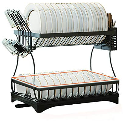 FURUIWUFENG Tendedero para secar Platos Plato de Acero Inoxidable Tendedero Escurridor, for Mueble de Cocina Usados para almacenar Copas Cubiertos Frutas y Verduras Escurridor de vajilla