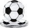 Football Party Paper Plates 9inch for Boys,16P Black White Football Soccer Paper Plates,Football Tableware Dinner Plates for Kids Sports Game,World Cup 2022,Football Birthday Party Decoration Supplies