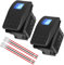 Linkstyle 2Pcs Marine Beleuchtet Kippschalter, Wasserdicht 12V 20A SPST ON/OFF Wippschalter 3 Pins mit Blauem LED Licht für Auto RV Yacht