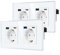 2er-Pack CNBINGO Doppelsteckdose mit 4× USB-Anschluss (20W Schnellladen) - 2× (Typ-C und USB-A) - Zweifach Glas Schuko Steckdose Unterputz - Weiß Wandsteckdose mit Kindersicherung