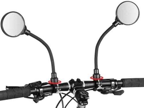 Specchietto Bicicletta,Specchietto Bici 360° Regolabile,Retrovisori Bicicletta,360° Ruotabile a Tubo Lungo Specchietto Retrovisore Grandangolare,Specchio per Bici Universale Sinistro e Destro,2 Pezzi