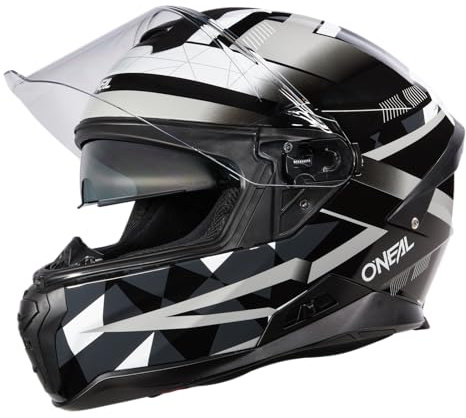 O'NEAL | Motorradhelm | Enduro Adventure Street | ABS-Schale, integrierte Sonnenblende | Challenger Helmet | Erwachsene | Schwarz Grau Weiß | Größe L