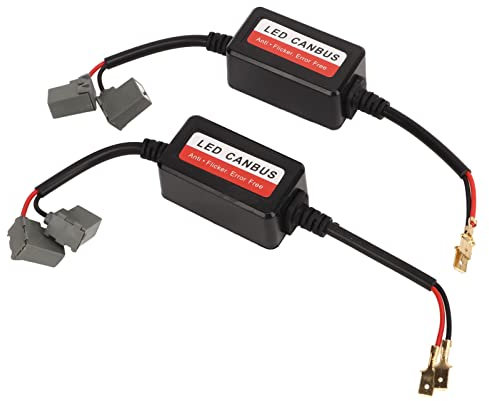 2 Stück H1-LED-Lichtdecoder mit Anti-Flacker-Widerstand, Verhindert OBC-Warnfehlercode, Canbus-Fehler bei Bestimmten Fahrzeugen, für LED-Scheinwerfer oder Nebelscheinwerfer