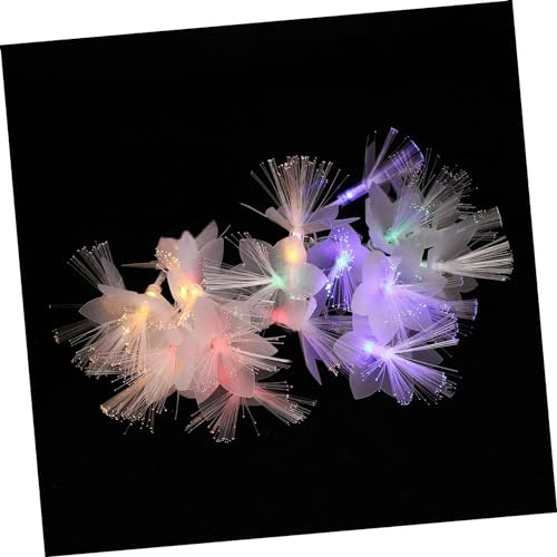 1 juego de 20 luces de fibra óptica para cumpleaños, árbol de Navidad, suministros de fiesta de boda, lámparas nocturnas, lámparas de plástico, luces intermitentes