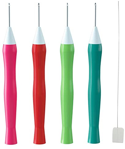 Aznever Stickerei Nähen Stanznadel, Stanznadeln Hooking Tool Kits, Needle Set, Klein, Leicht Und Langlebig, Fingerhut-Strickstich-Marker, Perlennadeln Für Nadelstich- -Nähen