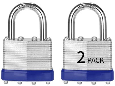 HZSY Lot de 2 cadenas à clé identique en acier laminé (40 mm), cadenas avec même clé, anse normale, pour boîte à outils, casier et unité de rangement ou plus