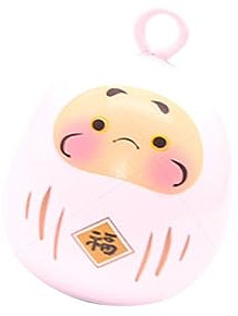 Lurrose Japanischer Glücksglocken Anhänger Kleiner Puppe Selbstgemacht Glockenzubehör Sicherem Material Hängende Glocken für Schlüsselbund Rucksack Kostüm Maneki Neko Glücksbringer