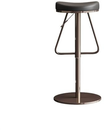 MYJ46DYSY Barhocker Barhocker, Leichter Luxus-Barhocker, Haushaltsdrehstuhl ohne Rückenlehne, anhebbarer Barstuhl aus Edelstahl (56–82 cm). Barstühle (Color : Grigio)
