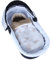 BabyLux FUßSACK 90cm Minky Babyschale Kinderwagen Buggy Jogger Herbst Sommer Frühling (138. Bärenwolken)