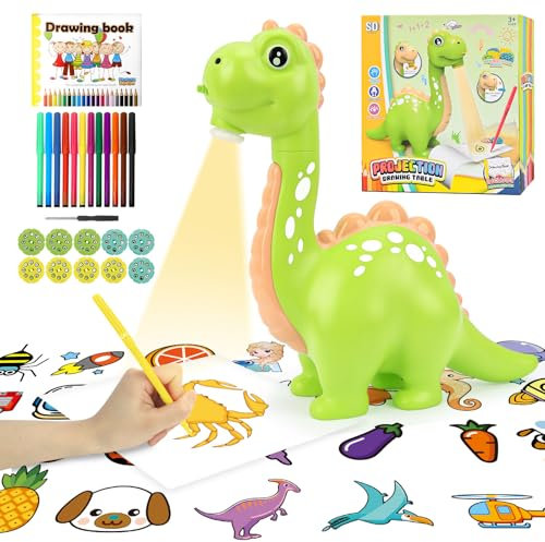 CS COSDDI Kids Drawing Projector, Drawing Projector Table for Kids Trace and Draw Projector Toy with Light & Music, Painting Drawing Table Projector Toddler Toy for Kids Girls Boys Age 3+