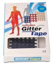 Nasara Original Gitter Tape Typ C, 4.5cm x 5.2cm, 40 Stück, dunkelblau