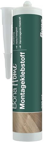 Bona Home Colla di montaggio 310 ml, colla per pavimento, colla di montaggio, colla per legno, pasta per parquet