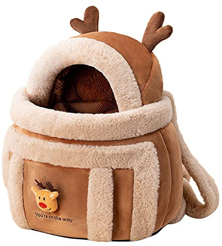 X-Institute Hundeträger Käfig Winter Warme Katzen Reisetasche Tragbarer Träger Rucksack Umhängetasche Kätzchen Plüschträger Mit Oberer Öffnung Hundeträger Rucksäcke Vorne Für Hunde