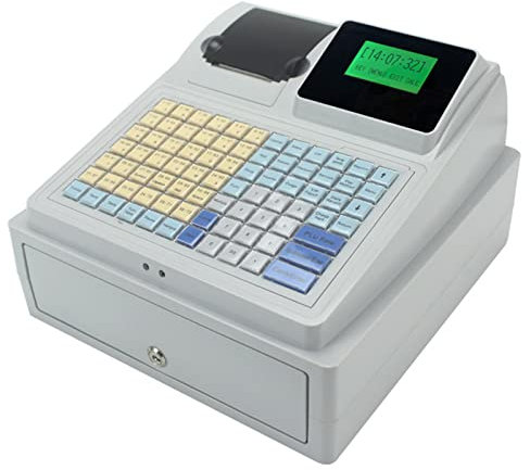 guoyjmm Elektronische Registrierkasse, 81-Tasten-registrierkasse für Kleine Unternehmen, 8 Digitale Led-handelskasse mit Schublade, für Kleine Unternehmen/einzelhandel/Restaurants