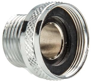 tecuro Aufnahme Adapter für Ausläufe an Armaturen M22 x1 auf 3/8 Zoll Außengewinde, MS-verchromt