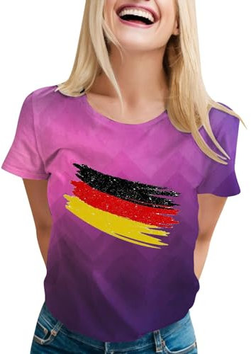 Deutschland Trikot EM 2024 Original Auswärts Pink Damen 2024 Deutschland Trikot EM Damen Kurzarm Tshirt Fussball EM 2024 Deutschland Damen T-Shirt Kurzarmshirt Tshirt Damen EM 2024