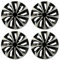 GTEVDK 4 Stück Radzierblenden Set für Renault Twingo I 1993–2007,Stahlfelgen Felgendeckel Radkappensatz Zubehör,B3-16 inch Silver Black