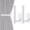 OCIOLI Adhesive Curtain Holdbacks Curtain Tie Backs Curtain Holdbacks No Drill Curtain Pull Backs Adhesive Curtain Hooks Curtain Holders for Drapes (2, White)