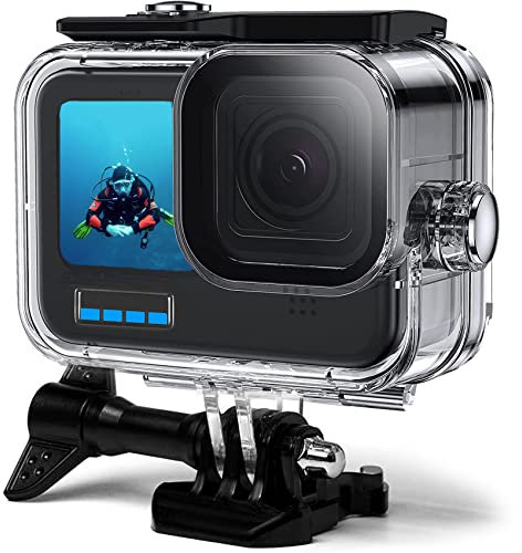 OKFUN Custodia impermeabile per Go Pro Hero 12/Hero 11/Hero 10/Hero 9, 60M/196FT Subacquea per Go Pro Hero 12/11/10/10