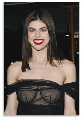 YOUMAN Alexandra Daddario Poster mit schöner amerikanischer Schauspielerin, Wandkunst, Poster, Gemälde, Leinwand, Poster, Kunstwerke, Raumästhetik, 20 x 30 cm