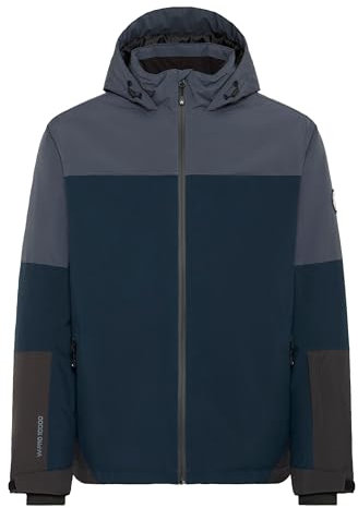 NORTH BEND NBMoritz Herren Skijacke Winterjacke Snowboardjacke wasserdicht wasserfest W-PRO 10.000 Wassersäule 10.000 mm Kapuze Skipasstasche Reißverschlusstaschen, Größe:XL, Farbe:Ombre Blue (1173)
