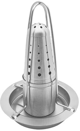 yuwqqoajv Bier Hühnerbräter für den Grill – Verleihen Sie Bier und Gewürzen Geschmack. 5 in 1 Hähnchenflügel Grill aus Edelstahl