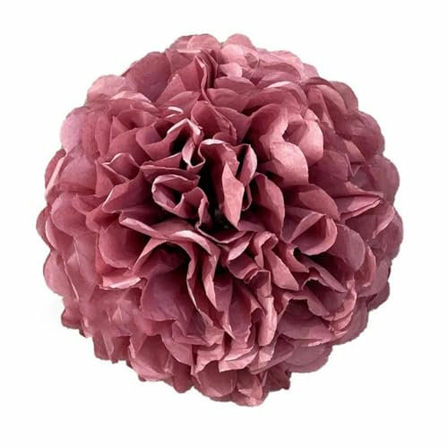 4 6 8 10 12 Papierseiden-Party-Blumenball-Dekoration Papier-Pompons Hochzeitsdeko Geburtstagsgeschenk-Dekor-Mauve-6 Zoll