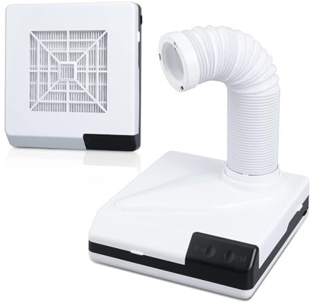 Dental Polishing Dust Collector - Nail Dust Collector With Fan And LED, Telescopic Tube Design, For Dental Laboratory Model Dust Suction Extractor