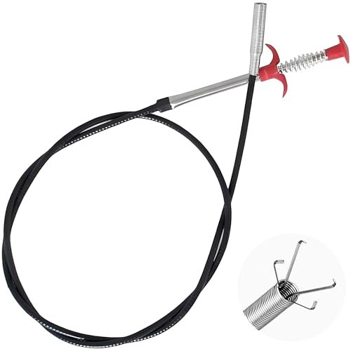 Drain Snake Toilet Unblocker Tool - 2M Toilet Auger Hair Clog Remover with Claw, 1PCS
