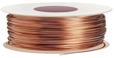Zyiphor Alambre de Cobre Puro 1mm x 20m Alambre de Cobre Desnudo para Jardinería, Cultivo de Plantas y Vegetales para la Fabricación de un Modelo de Motor Electromagnético
