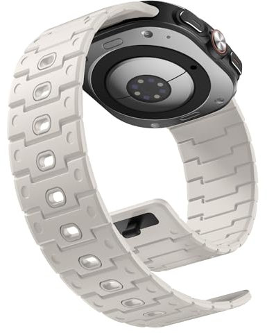 Bandletic Compatibile con Samsung Galaxy Watch Ultra Cinturino 47mm, Morbido Silicone Magnetico Sport Traspirante Durevole Bande Sostituzione Regolabili per Galaxy Watch Ultra per Uomini Donne