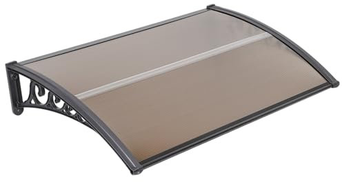 Toldo Exterior Versátil para Puertas y Ventanas, Protección Solar e Intemperie (marrón, 60 x 100 cm)