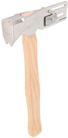 Marteau de Toiture Magnétique, Hache de Toiture à Aimant Multifonctionnel avec Poignée en Bois pour Réparation de Construction de Toit