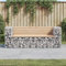 Emmtore Gartenbank aus Gabionen, Sitzbank Bank Gabionen, Gabionenbank für Garten Terrasse, Steinkorb Drahtkorb Parkbank Gartenmöbel, Kiefernholz Imprägniert 184x71x65,5 cm Massivholz Kiefer