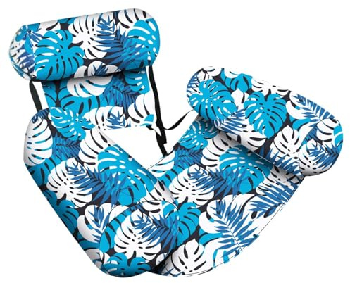 XUQEAYWD 76x40.5x61cm Silla Hinchable Piscina, Colchoneta Piscina Adultos, Hamaca De Agua, Tumbona Piscina Hinchable, Flotador De Agua para Adultos, Tumbona Inflable Piscina, Hamaca De Piscina