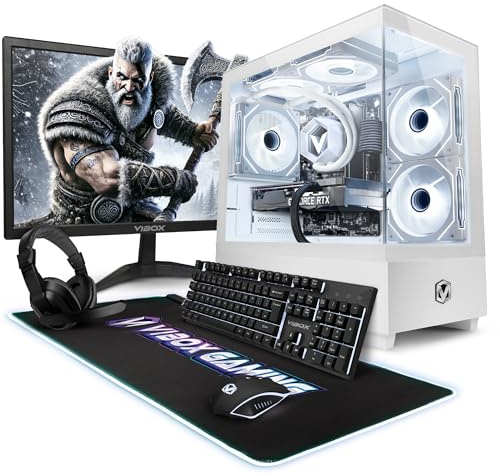 Vibox IV-635 Gaming PC Komplett • AMD Ryzen 7 5700X 8-Kern • Nvidia RTX 5050 8GB • 16GB RAM • 500GB SSD • Windows 11 • Monitor 23 Zoll • WLAN 6 + Bluetooth 5.4
