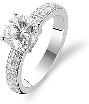 TI SENTO Milano Ring aus rhodiniertem Sterlingsilber - 1737ZI - Größe 52 (16,5mm)