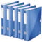 Leitz Qualitäts-Ordner 180° Active WOW, 5er Pack, A4, Schmal, Abgerundeter Rücken, 6,5 cm breit, Gummibandverschluss, Leichtes Polyfoam, Plastik-Ordner, WOW Serie, Blau, 11070036