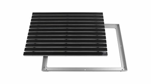 EMCO Eingangsmatte DIPLOMAT Gummi schwarz 22mm + ALU Rahmen Schmutzfangmatte Fußabtreter Antirutschmatte, Größe:600 x 400 mm