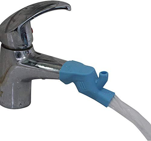 HALJIA 2 blaue Wasserhahnverlängerung aus Silikon, für das Händewaschen von Babys, Kleinkindern, Kindern, für mehr Sicherheit in Bad und Küche