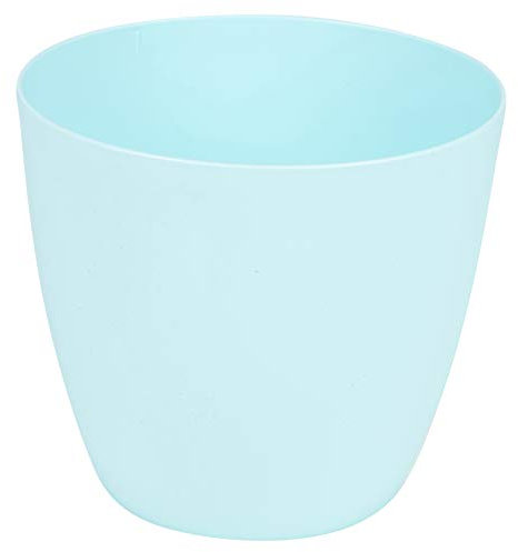 Pot de fleurs plastique rond, menthe, 13 cm