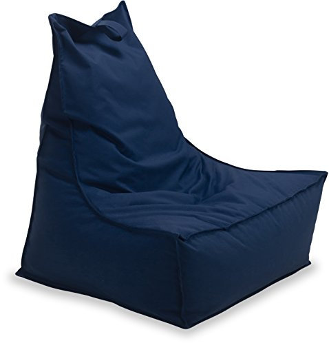 H.O.C.K. Miami Outdoor & Indoor Blobby Lounge-Sessel, ca 95x95x80cm Sitzsack wasserabweisend (Navy-Blau)