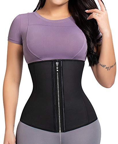 ASHLONE Latex-Taillentrainer, Korsett, Unterbrustkorsett, Sportmieder, Damen, Workout, Body Shaper