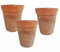 zeitzone Blumentopf Set Terracotta Aged 3 Stück Pflanztopf Mediterran Ø 12,5 cm