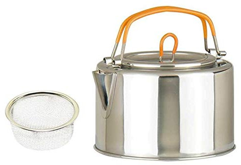 Campfrei 1L Edelstahl Wasserkessel mit Sieb Teekessel Wasserkocher 300g