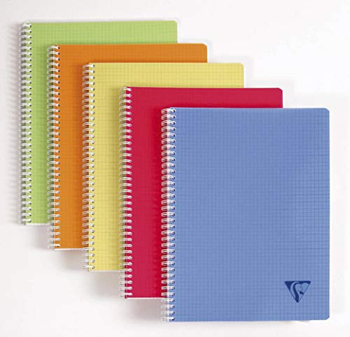 Clairefontaine 328716C 5 Spiralhefte Linicolor 17x22cm 90 Blatt Seyes sort.