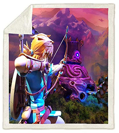 NICHIYO The Legend of Zelda Decke, Cartoon- und Animations-Fleecedecke für Erwachsene und Kinder, 100 % Mikrofaser, für Schlafsofa und Sofa (15.130 cm x 150 cm)