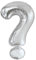Amscan 9909602 9909602-Silver Fragezeichen SuperShape Folienballon, Silber