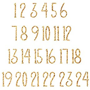 Bügelbild Adventskalender Weihnachten Kalender Zahlen Adventskalenderzahlen