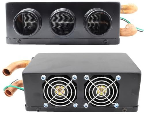 Baceyong Auto LKW Heizlüfter, Diesel Standheizung mit Montagezubehör Kompakt 12V 50W Winter 3 Port Lufterhitzer Universal